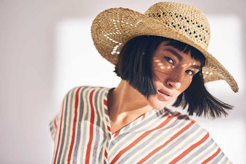 Striped hemp dress | Women Normal Fit | DH175