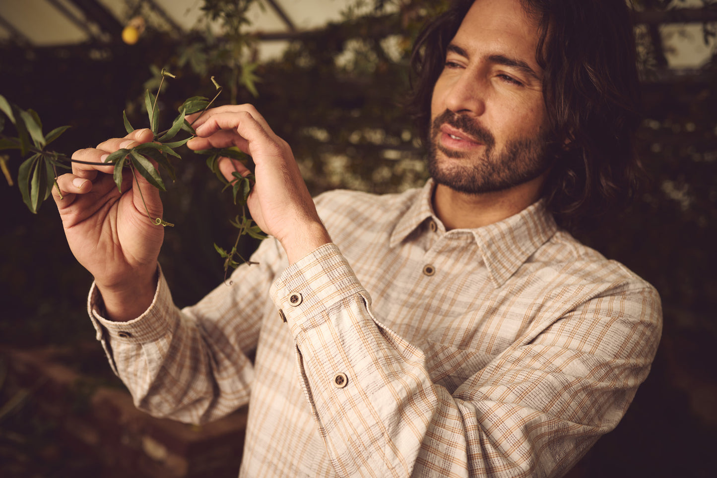 Chemise à carreaux en chanvre | Coupe décontractée pour homme | DH067