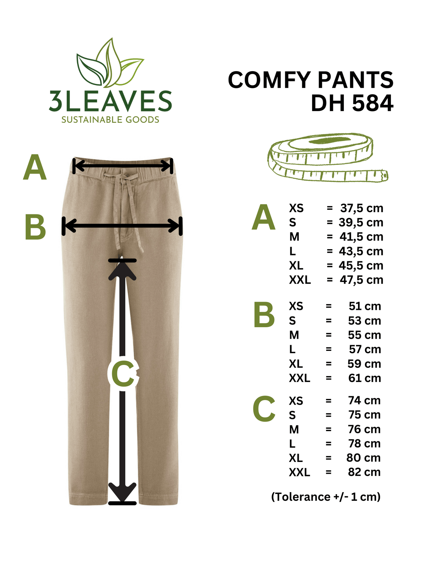 Comfortable hemp pants | UNISEX | DH584