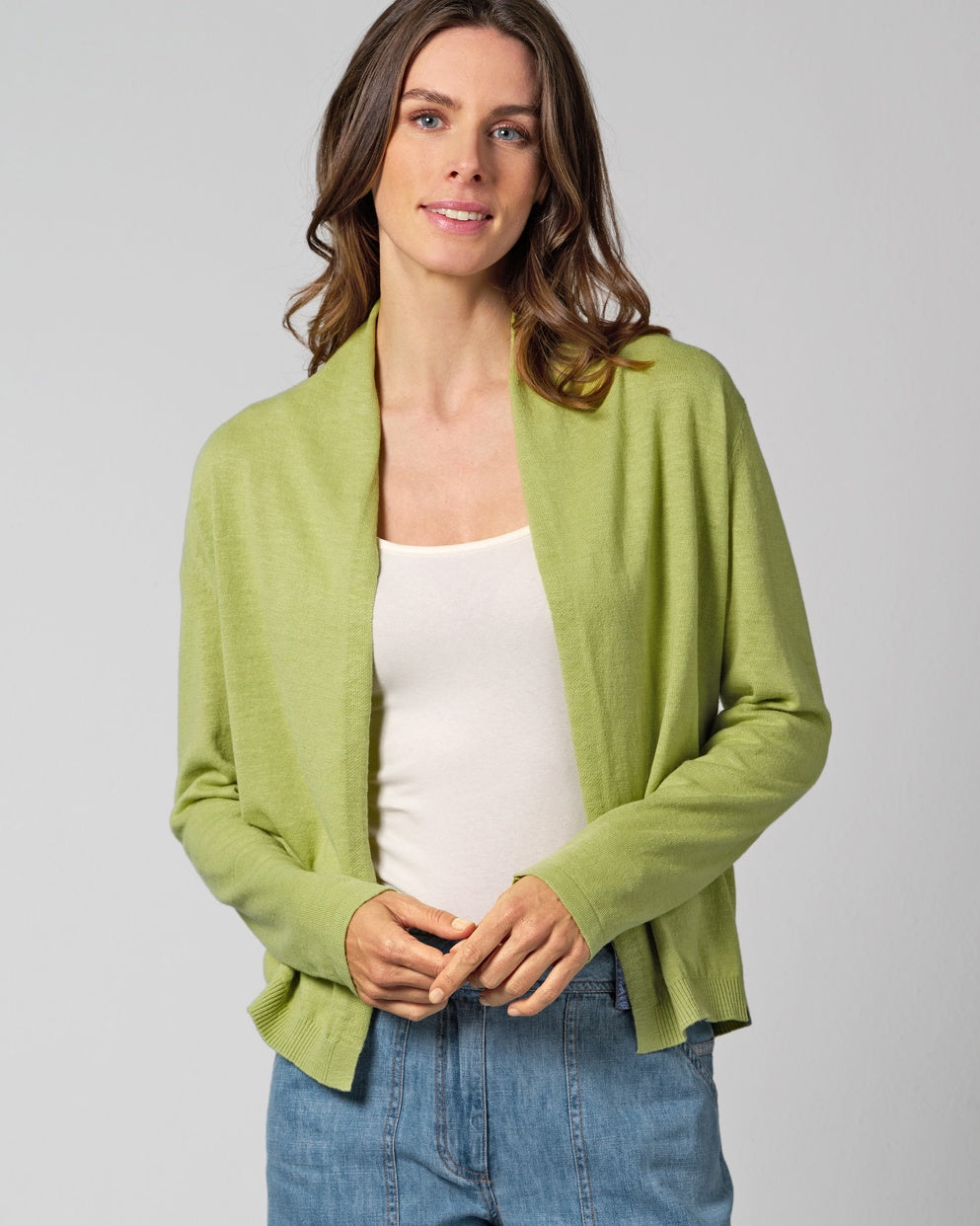 Nachhaltige Strickjacke Cardigan aus Hanf und Bio-Baumwolle โ Fairtrade, OEKO-TEX zertifiziert