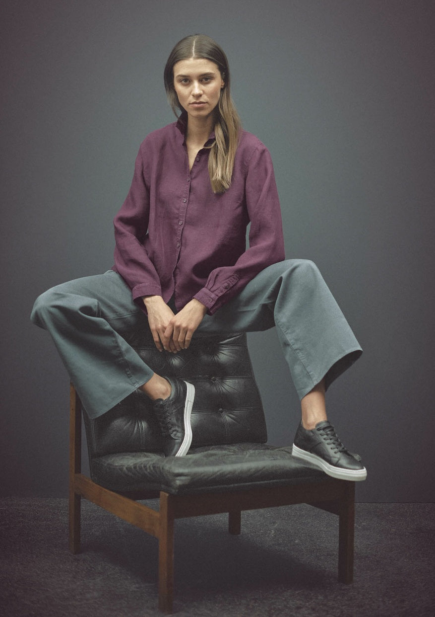 Nachhaltige Bluse aus 100% Hanf, Fairtrade und OEKO-TEX zertifiziert