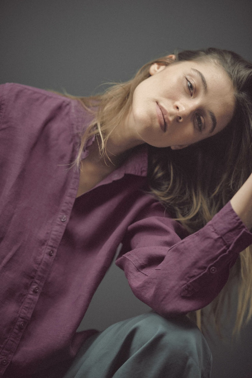 Nachhaltige Bluse aus 100% Hanf, Fairtrade und OEKO-TEX zertifiziert