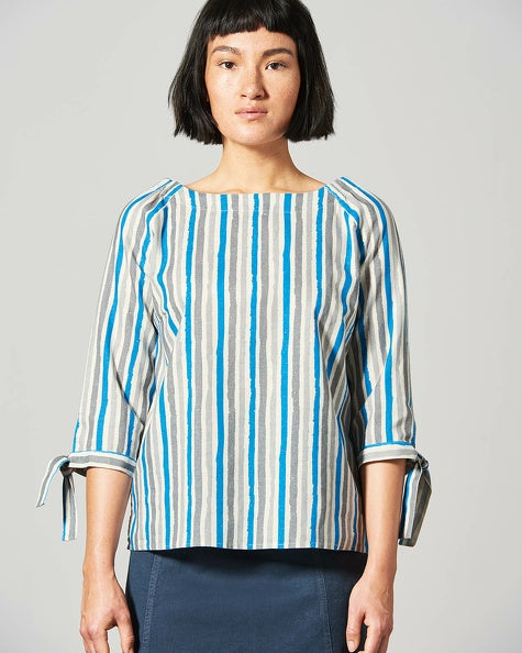 Striped hemp blouse | Women Normal Fit | DH173 