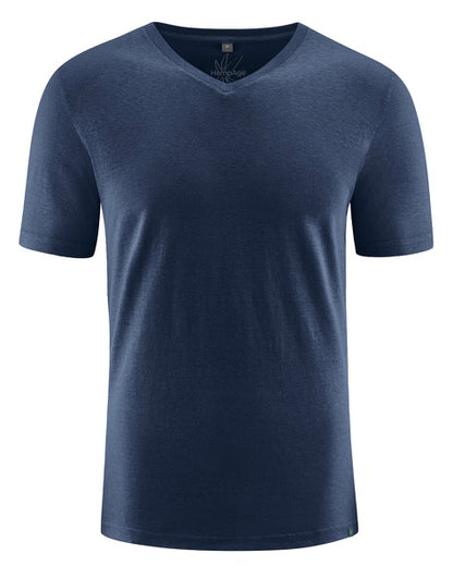 Hanf V-Kragen T-Shirt | Men Slim Fit | DH842