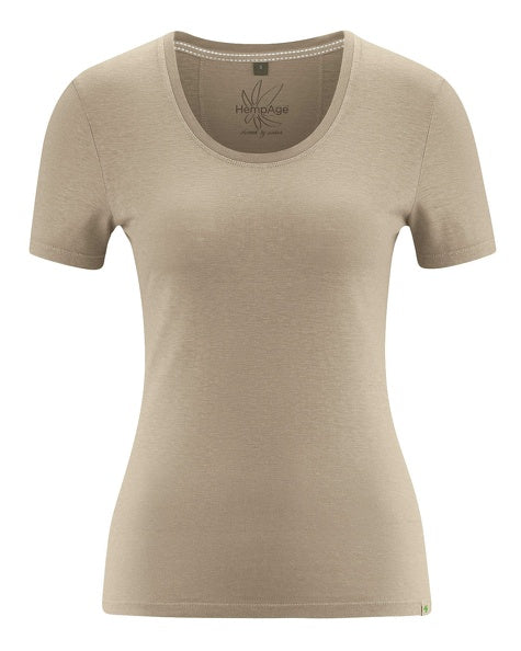 T-shirt en chanvre coupe slim | Coupe ajustée pour femmes | DH662 