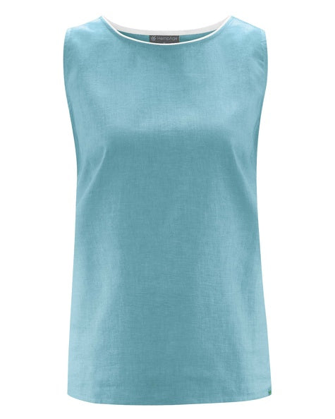 Sleeveless hemp blouse top | Women Normal Fit | DH181 