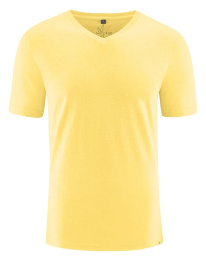 Hanf V-Kragen T-Shirt | Men Slim Fit | DH842