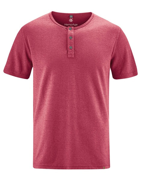 Solid Hemp Henley T-Shirt | Men Normal Fit | DH810 