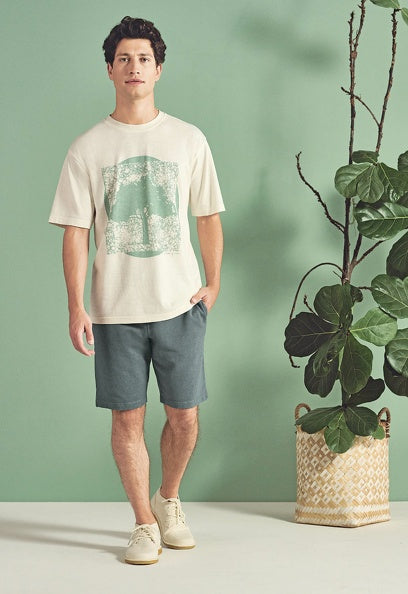 Hemp T-shirt with print | Men Casual Fit | DH849 