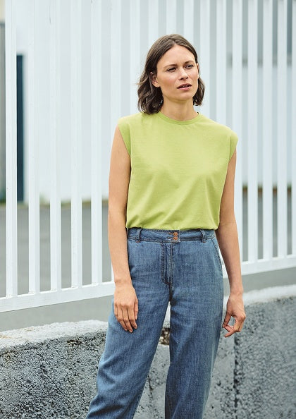 T-shirt en chanvre sans manches | Coupe décontractée pour femmes | DH891