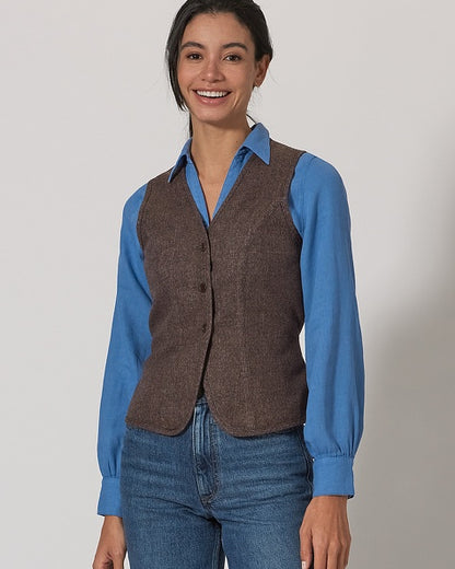 Gilet sergé | Coupe normale pour femmes | DH764