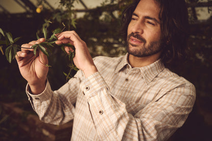 Chemise à carreaux en chanvre | Coupe décontractée pour homme | DH067