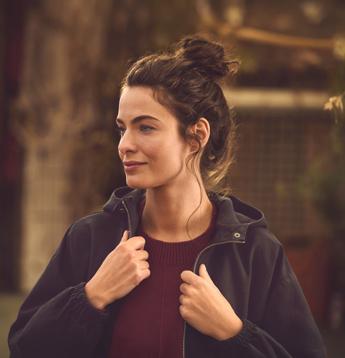 Manteau à capuche en chanvre | Coupe décontractée pour femme | DH767