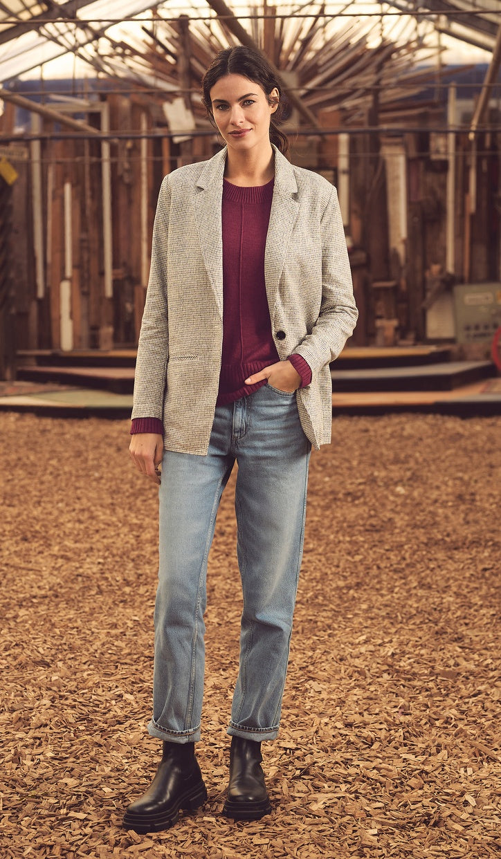 Pull ras du cou en chanvre | Coupe standard femme | LZ354