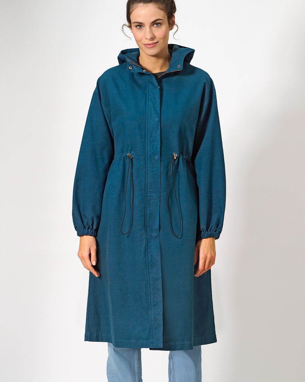 Manteau à capuche en chanvre | Coupe décontractée pour femme | DH767