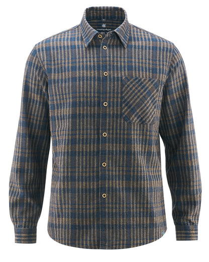 Chemise à carreaux en chanvre | Coupe décontractée pour homme | DH067