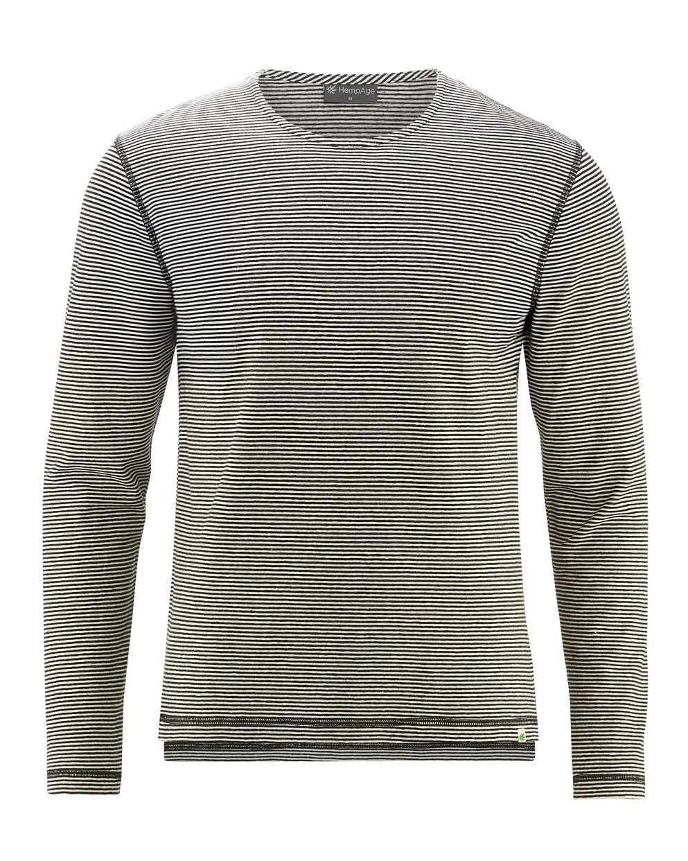 Chemise à manches longues en chanvre rayée | Coupe classique homme | DH803