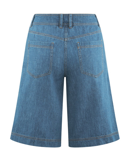 Hemp Bermuda 5-Pocket Jeans Shorts | Women | DH522