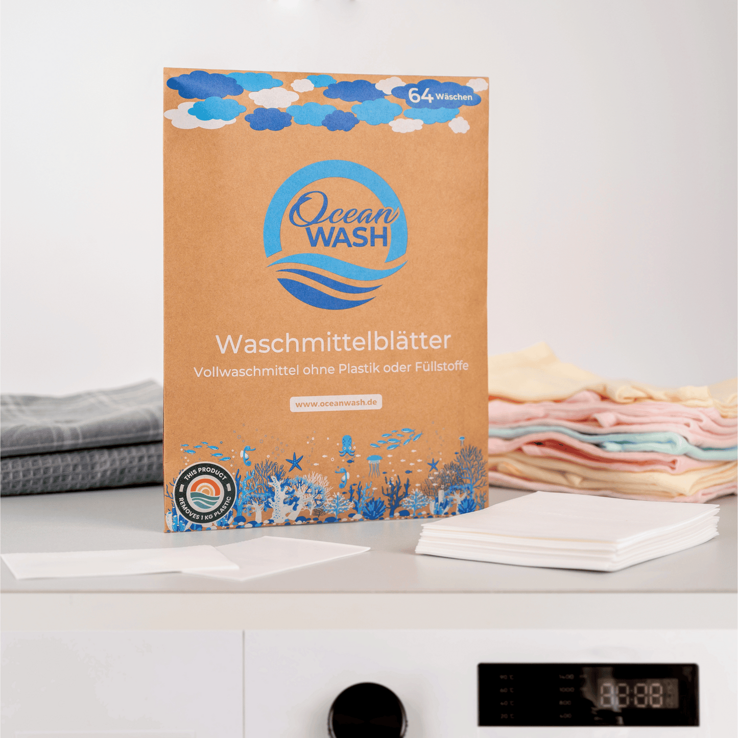 3er Bundle | OceanWash Waschmittelblätter | Individuell 🌸☁️🤍