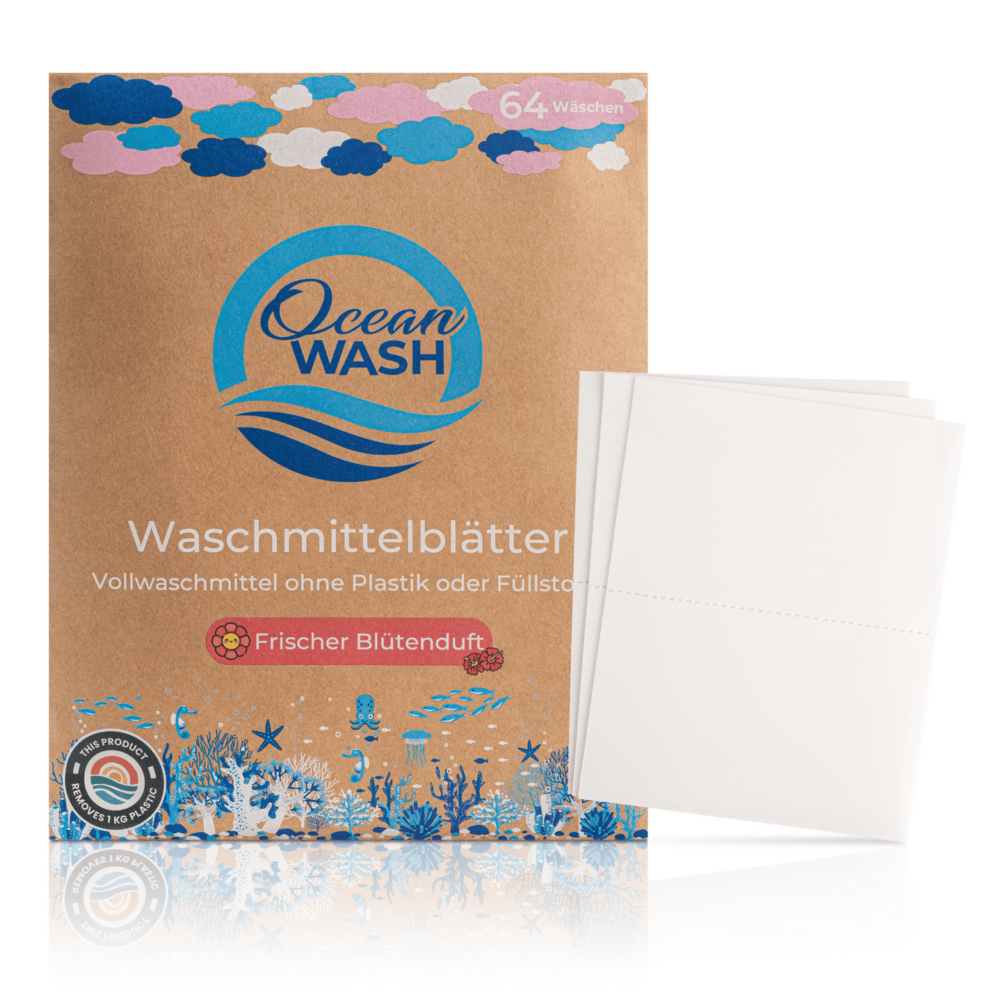 3er Bundle | OceanWash Waschmittelblätter | Individuell 🌸☁️🤍