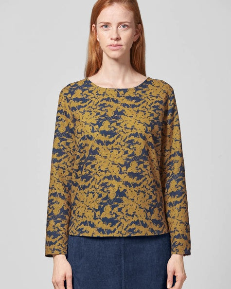 Fashionable hemp long-sleeved blouse | Women Normal Fit