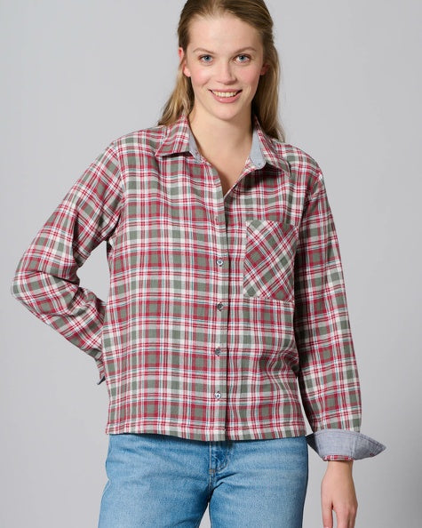 Sporty hemp lumberjack blouse | Women Casual Fit | DH199 