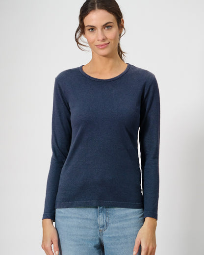 Basic hemp long sleeve shirt | Women Slim Fit | DH207