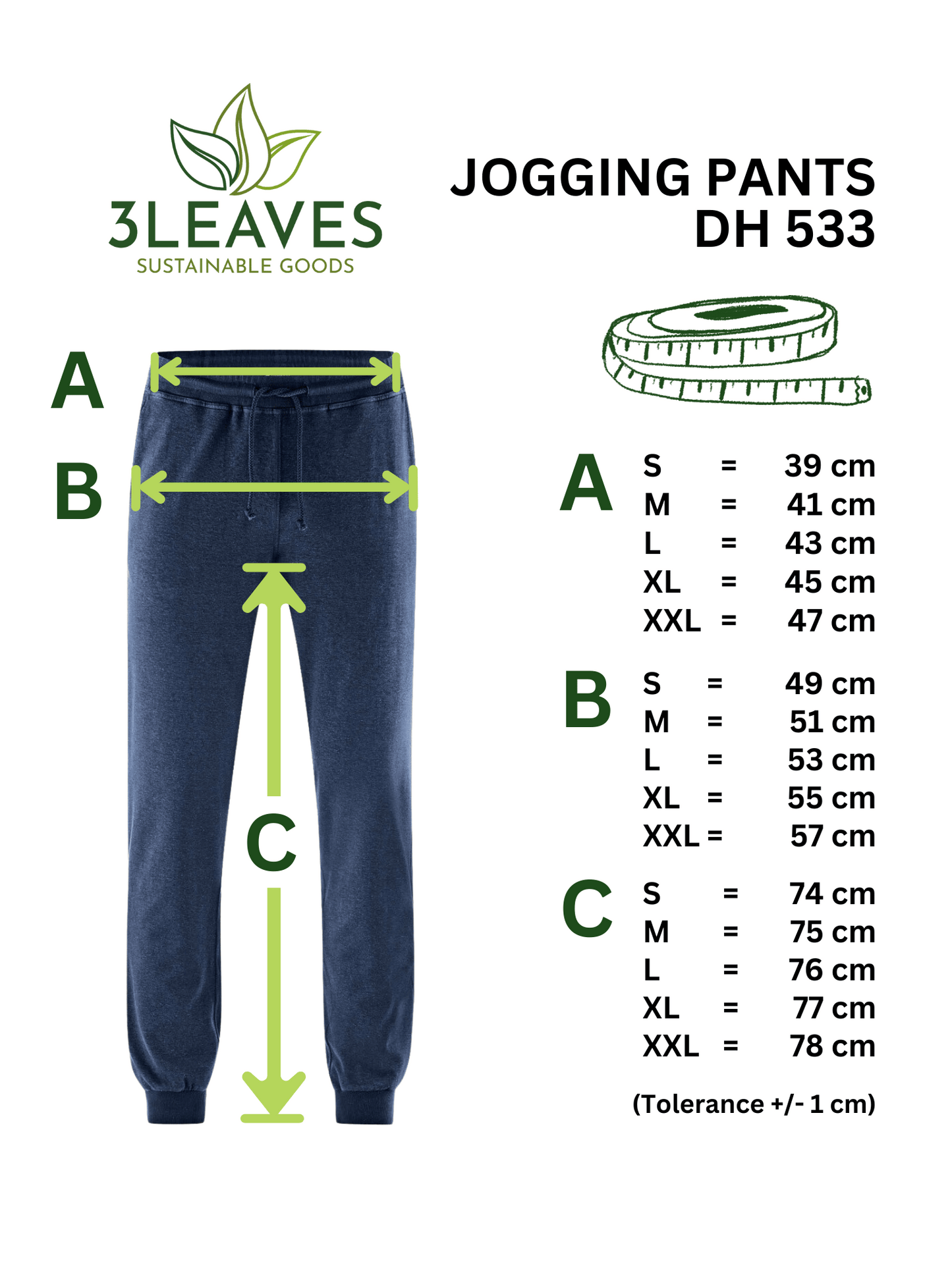 Pantalons de survêtement en chanvre | Coupe ajustée pour hommes | DH533