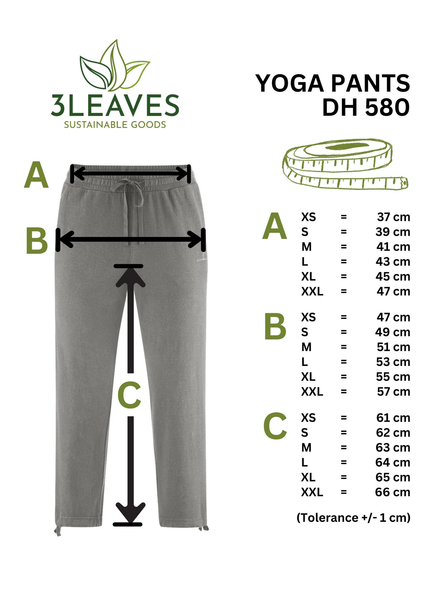 7/8 Pantalones de Yoga de Cáñamo | Hombres | DH580