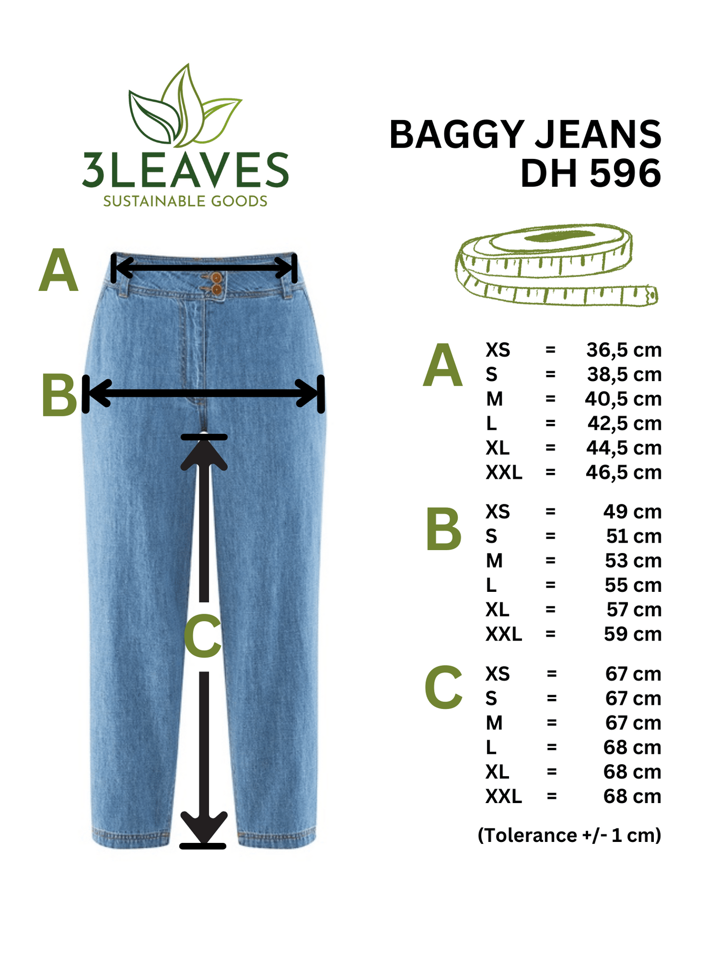 Jeans baggy en chanvre | Coupe décontractée pour femmes | DH596