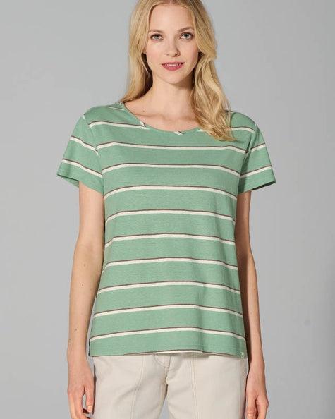 Hemp Stripe T-Shirt | Women Casual Fit | DH654 