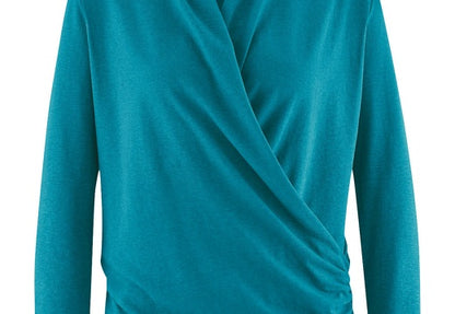 Attractive hemp long-sleeved shirt | Women Normal Fit | DH656