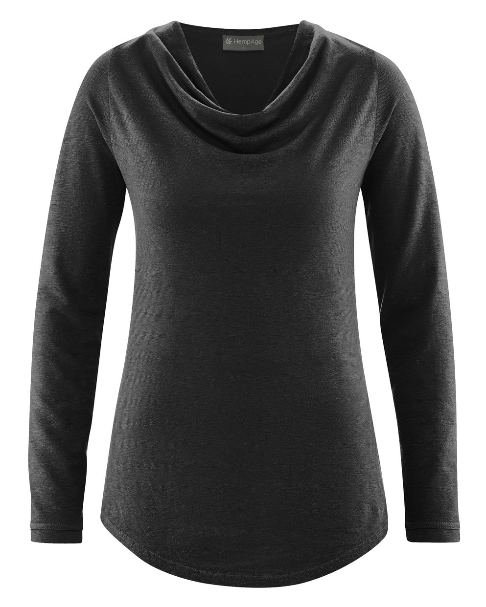 Chemise à manches longues en chanvre avec col cascade | Coupe décontractée femme | DH683