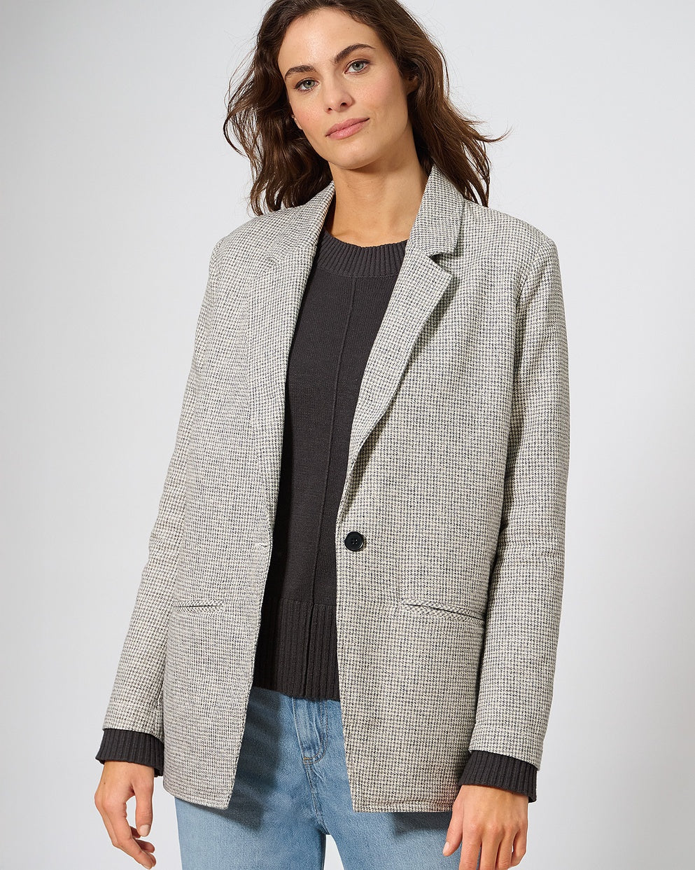 Blazer oversize en chanvre Pepita | Coupe standard | DH766