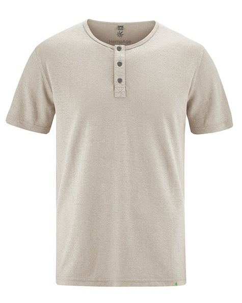 Solid Hemp Henley T-Shirt | Men Normal Fit | DH810 