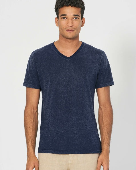 Hemp V-collar T-Shirt | Men Slim Fit | DH842 