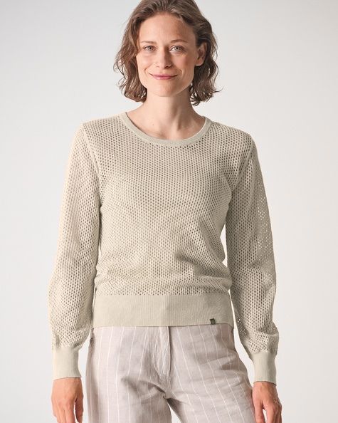 Hemp openwork sweater | Women Slim Fit | LZ339