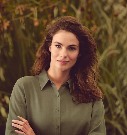 Nachhaltige Bluse aus Hanf und Bio-Baumwolle