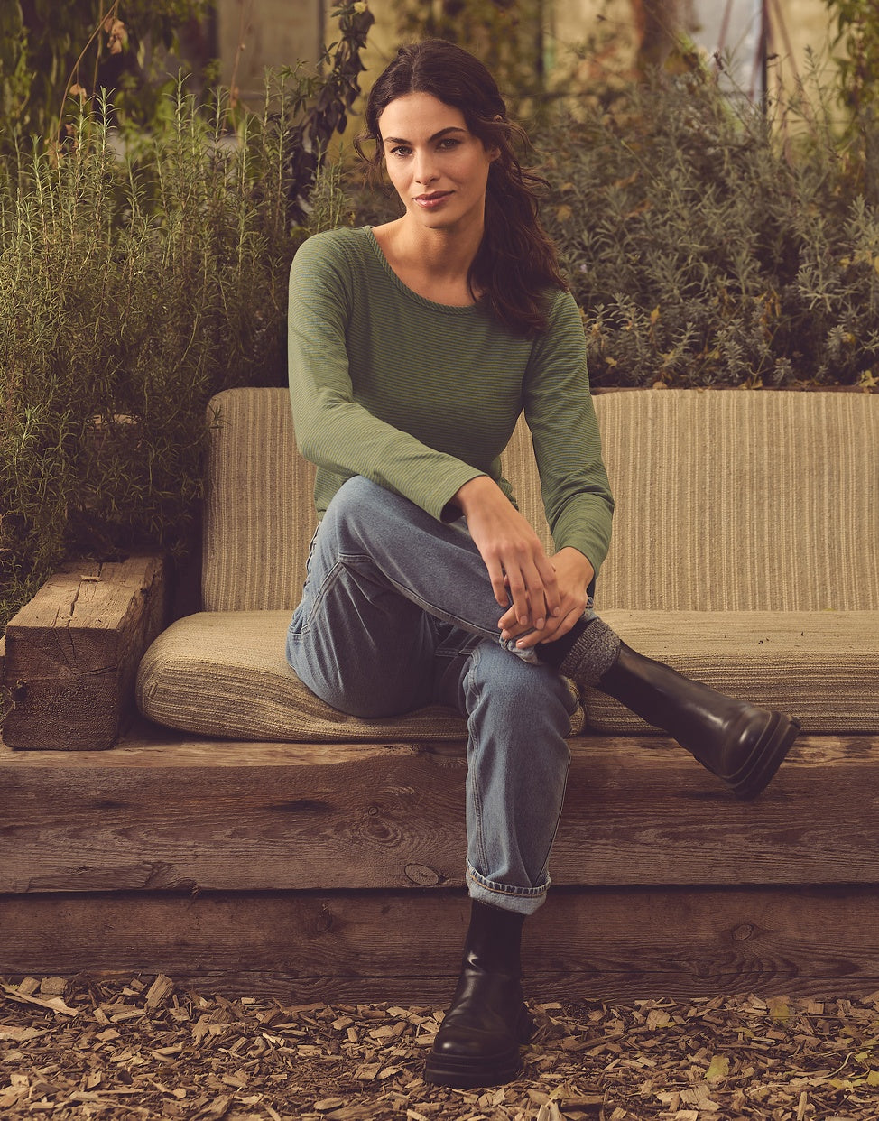 Nachhaltiges Langarmshirt aus Hanf und Bio-Baumwolle