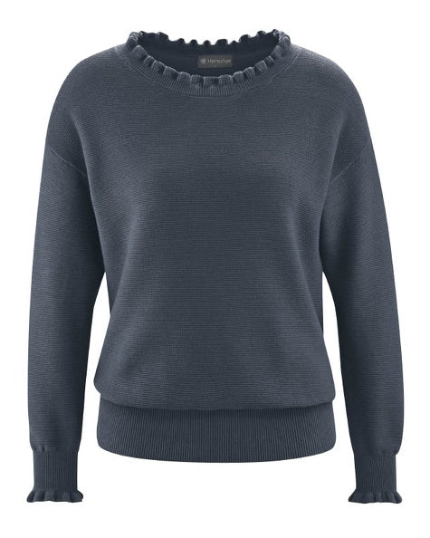 Pull tricoté en chanvre élégant | Coupe normale pour femmes | LZ312