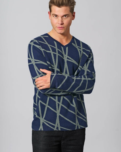Modern Hemp V-Neck Sweater | Men Normal Fit | LZ333