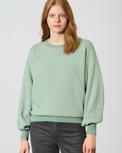 Modern hemp jacquard sweater | Women Normal Fit | LZ397