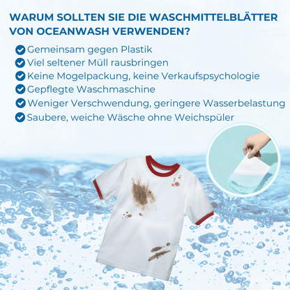 3er Bundle | OceanWash Waschmittelblätter | Blütenduft 🌸