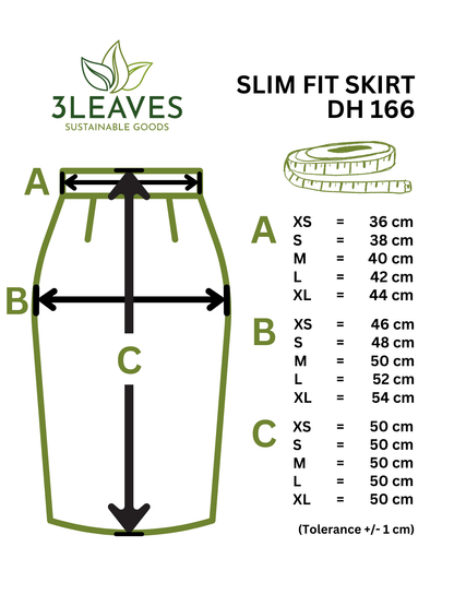 Jupe près du corps en chanvre | Coupe ajustée pour femmes | DH166