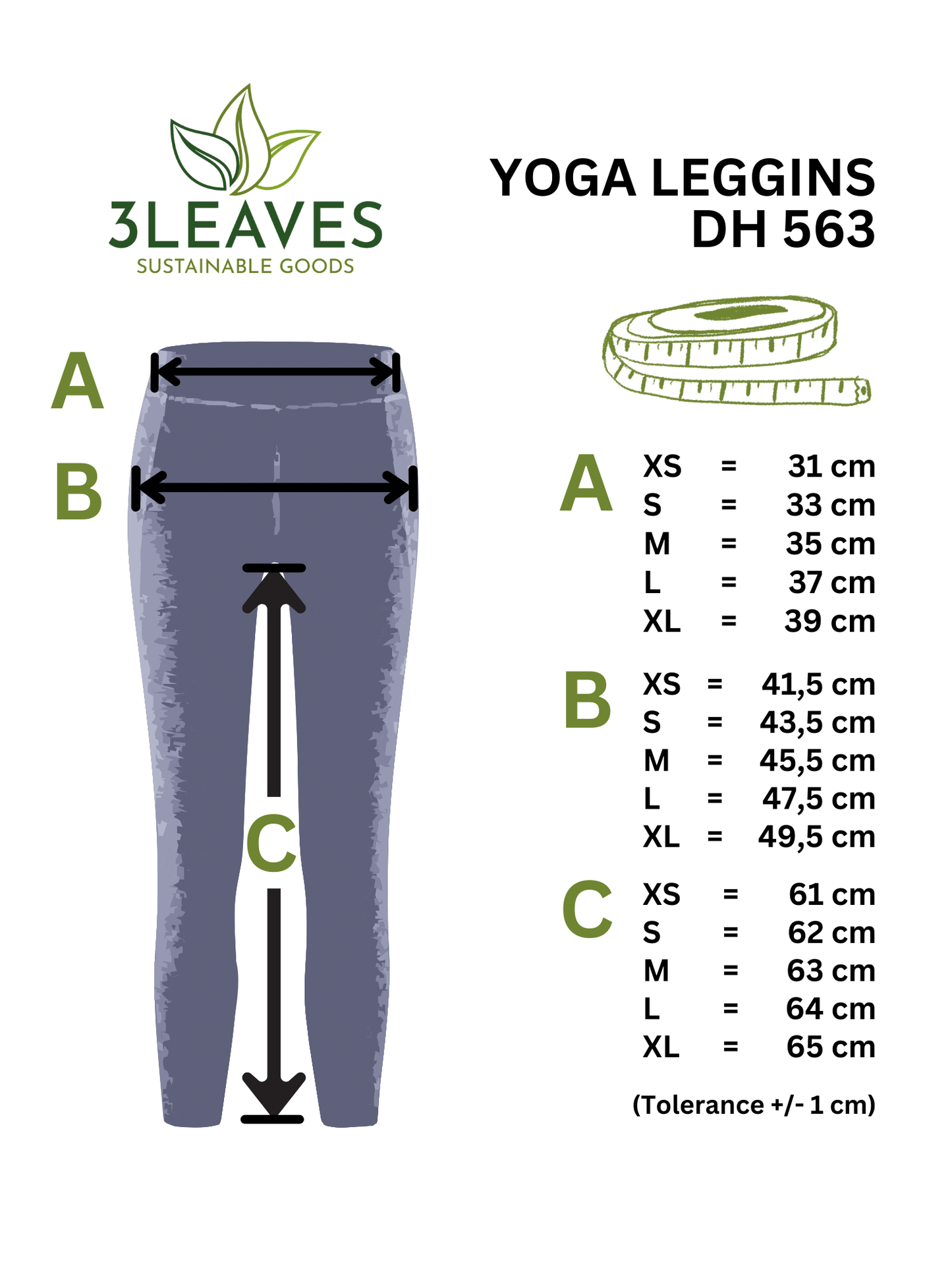 Hemp yoga leggings | Women | DH563 