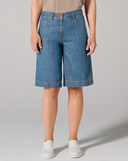 Hemp Bermuda 5-Pocket Jeans Shorts | Women | DH522