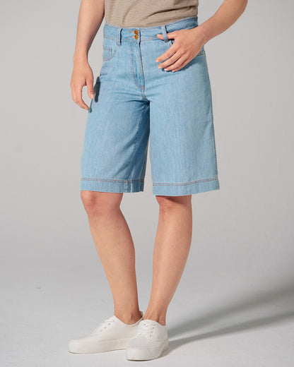 Hemp Bermuda 5-Pocket Jeans Shorts | Women | DH522