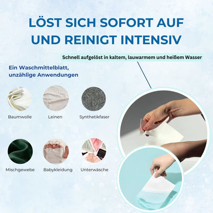 3er Bundle | OceanWash Waschmittelblätter | Individuell 🌸☁️🤍